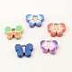 Handmade Polymer Clay Butterfly Beads X-CLAY-Q211-02-1