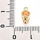 Латунные микропаве прозрачные подвески с фианитом KK-T075-45G-3