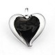 1Box Handmade Dichroic Glass Heart Pendants DICH-X028-08-2