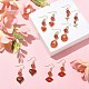 Valentine's Day Alloy Enamel Dangle Earrings with Brass Pins EJEW-JE05331-6