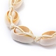 Регулируемые плетеные ожерелья из бусин и ракушек каури с принтом NJEW-JN02790-01-4