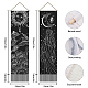 ポリエステル装飾壁タペストリー  家の装飾のための  木の棒で  ロープ  長方形  太陽  1300x330mm AJEW-WH0399-012-3
