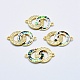 Eco-Friendly Brass Micro Pave Cubic Zirconia Links RB-I078-44G-NR-1