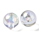 Placage uv perles acryliques irisées arc-en-ciel PACR-E001-06-3