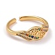 Adjustable Brass Micro Pave Colorful Cubic Zirconia Cuff Rings KK-K258-38G-RS-2