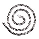 Men's 304 Stainless Steel Curb Chain Necklaces NJEW-I248-02MB-2
