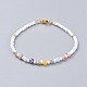 Bracelets en perles de verre millefiori BJEW-JB04643-1