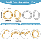 SUNNYCLUE 1 Box 12 Pairs 2 Colors Leverback Earring Hooks Huggie Hoops Real 18K Gold Plated Stainless Steel 14mm Round Lever Back Ear Wires Huggie Hoop Earring Findings for Jewelry Making Supplies EJEW-SC0001-41-2