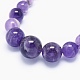 Natural Amethyst Graduated Beads Necklaces and Bracelets Jewelry Sets SJEW-L132-01-3