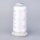 ポリエステル糸  カスタム織りジュエリー作りのために  ホワイト  1.2mm  約170m /ロール NWIR-K023-1.2mm-20-1