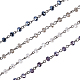 Olycraft handgemachte Perlen Glasketten gemischte Farbketten mit Rotguss Ton Messing Augennadel für Halsketten Armbänder Schmuckherstellung AJEW-OC0001-78-1