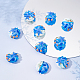 CHGCRAFT 10Pcs 3D Marine Pattern Glass Beads Blue Starfish Loose Spacer Beads for DIY Necklace Bracelet Earrings Keychain Crafts Jewelry Making GLAA-CA0001-41-5