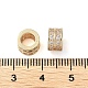 Rack Plating Brass with Cubic Zirconia European Beads KK-M269-14G-3