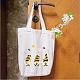 CREATCABIN Gnome Bee Cotton Tote Bag Canvas 100% Cotton Reusable Shopping Bags Beach Bag Summer Grocery Bags Eco-Friendly Aesthetic DIY Craft Multi-Function for Women Gifts Daily Life 13.3 x 15 Inch ABAG-WH0033-018-7