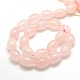 Ovales rose naturelle perles de quartz brins G-P063-09-2