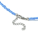 2 Stück zweifarbige Halskette aus Glasperlen NJEW-FZ00010-5