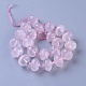 Chapelets de perles en quartz rose naturel G-E542-07-2
