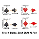 Chgcraft 40 Stück Emaille-Anhänger im 4-Stil Poker-Anzüge Pokerkarten-Charms Herz Pik Club Diamant-Charms mit vergoldeter Schlaufe für Ohrring-Armband-DIY-Schmuckherstellung FIND-CA0005-53-2