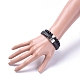 Unisex Stretch Bracelets & Leather Cord Bracelets Sets BJEW-JB04895-5