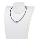 (Schmuckpartys im Fabrikverkauf) Halsketten mit europäischen Perlen aus Harz und Strass NJEW-JN02236-02-3