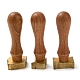(venta de liquidación defectuosa: oxidada) manijas con sello de cera para madera STAM-XCP0001-03LG-1