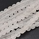 Frosted Round Natural Quartz Crystal Beads Strands G-K068-17-8mm-1