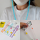 Nbeads 20 Strands 10 Colors Handmade Opaque Acrylic Paperclip Chains KY-NB0001-33-7
