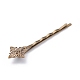 Brass Hair Bobby Pin Findings X-HJEW-H009-AB-3
