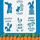 FINGERINSPIRE Easter Bunny Tag Stencil 30x30cm Easter Rabbit Egg Flower Stencil Reusable Happy Easter Day Decoration Stencil for Painting on Wall DIY-WH0383-0010-3