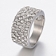Anillos de dedo de diamante de imitación de 304 acero inoxidable X-RJEW-H125-66P-19mm-1