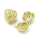 Textured Heart Rack Plating Brass Hoop Earrings EJEW-Z035-03G-2
