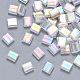 2-Hole Transparent Glass Seed Beads SEED-S031-L-250-1