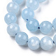 Quartz naturel teints chapelets de perles rondes G-R173-8mm-03-3