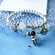 Hobbiesay 60 pz 9 stili perline sciolte blu bianco perline in silicone o acrilico distanziatore rotondo crackle perline cubo palla sfusa perline opache per fai da te collana braccialetto gioielli artigianato DIY-HY0001-04-4