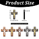 Nbeads 100 piezas colgantes de cruz de madera DIY-NB0007-51-2