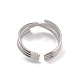 304 кольцо из нержавеющей стали с перекрещивающимися манжетами для женщин RJEW-G285-50P-3