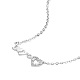 Tinysand 925 collares con colgante de rhinestone de plata de ley inchi love u pulgadas cz TS-N218-S-3