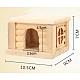 Casa del criceto in legno di pino DIY-WH0190-42-4