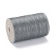 ラウンドワックスポリエステル糸ストリング  マイクロマクラメコード  ツイストコード  革縫い用  銀  0.3~0.4mm  約174.98ヤード（160m）/ロール YC-D004-02A-023-2