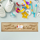 Rectangle Wooden Pregnancy Test Keepsake Box with Slide Cover CON-WH0102-003-4