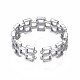 304 Stainless Steel Square Open Cuff Ring RJEW-T023-15P-2