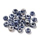 Perles européennes en jaspe bleu naturel G-R488-02B-1