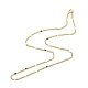 Brass Curb Chains with Star Necklace for Women NJEW-P265-11G-2