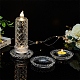 Glass Candle Holder AJEW-WH0314-226-4