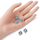Alloy Connector Charms with Enamel and Synthetic Turquoise FIND-YW0003-53-6