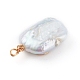 Ciondoli di perle keshi con perle barocche naturali PALLOY-JF00672-01-2