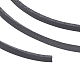 スエード調コード  フェイクレース  模造革でカバー片側  グレー  2.7x1.4mm  約98.42ヤード（90m）/ロール LW-JP0005-15-5