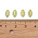 プラスチックスパンコールビーズ  黄金の光沢  縫製工芸品の装飾  葉  ライムグリーン  4.5x8.5x0.4~0.6mm  穴：0.9mm PVC-R024-11A-4