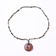 Natural Indian Agate Beaded Necklaces NJEW-L158-M-2