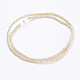 Electroplate Glass Beads Strands GLAA-F078-FR08-2